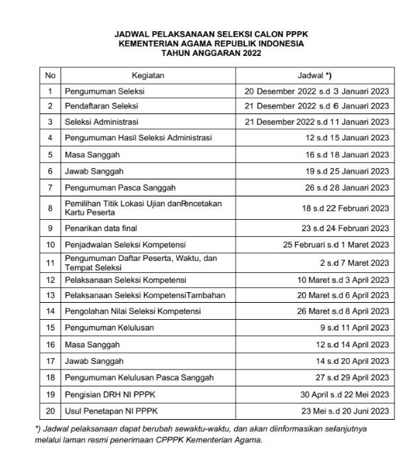 jadwal