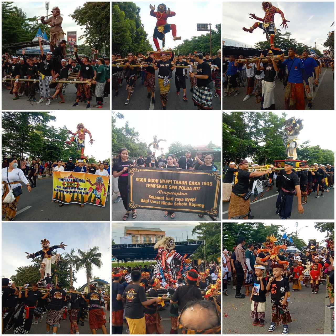 pawai ogoh ogoh hindukupang ntt