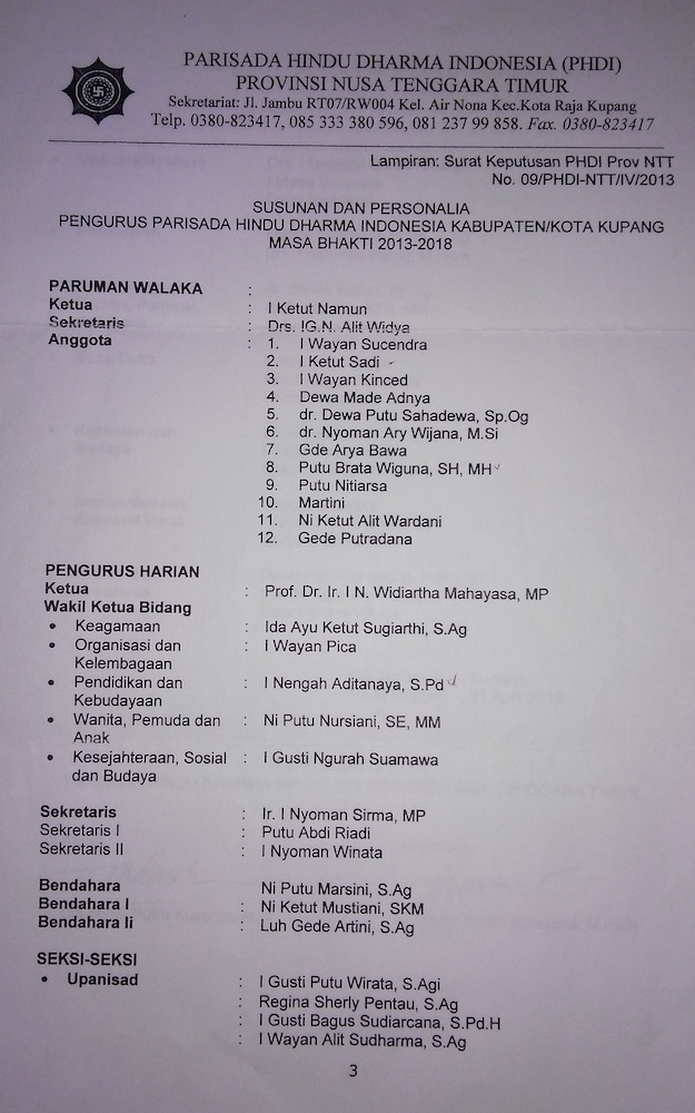 SK PHDI Kota Kupang3