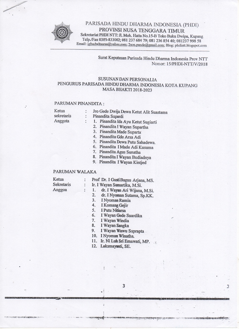 SK PHDI Kota Kupang3